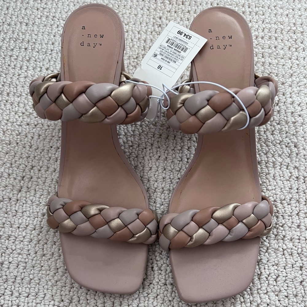 Brand new w tags Target braided heels size 10